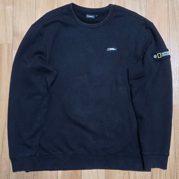 내셔널지오그래픽 블랙 맨투맨 XL , 긴팔티