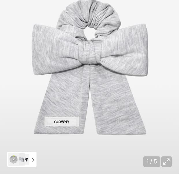 글로니 bow 스크런치 머리끈 새상품 그레이