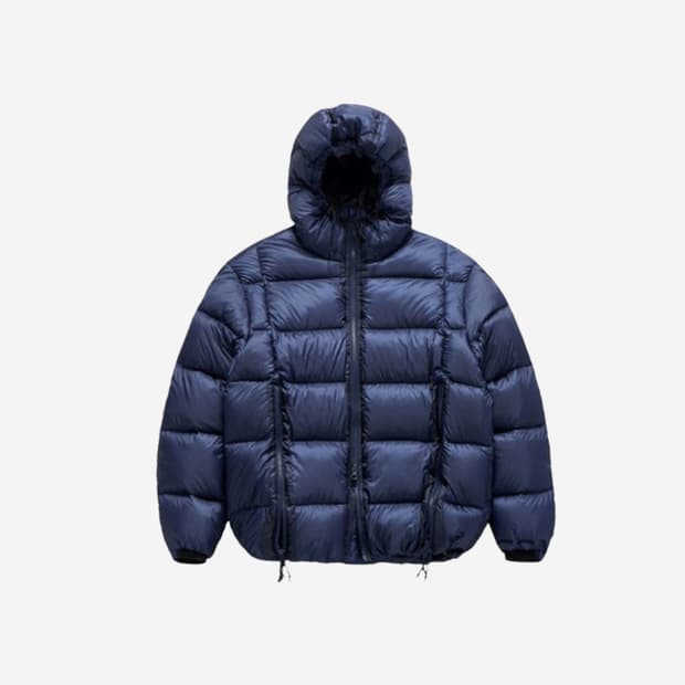 새상품(L)언어펙티드 24FW LS 후드 다운 점퍼 네이비