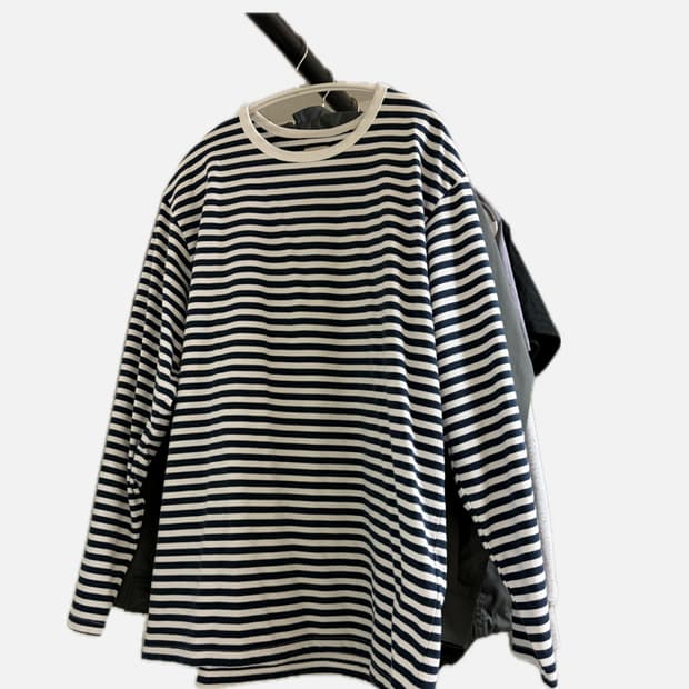 나나미카 롱슬리브 네이비/화이트 S