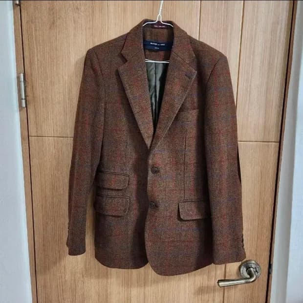 (95)헤든앤미로 울 100% 체크자켓