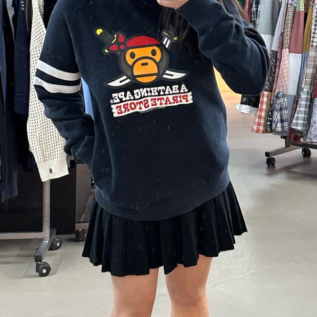 베이프 Pirate Store 베이비 마일로 로고 후드티 