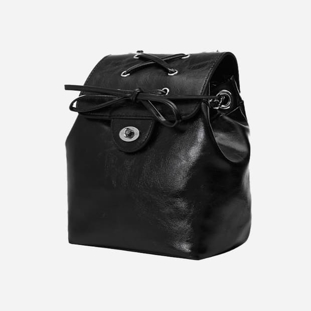 아노에틱 리본 클래식 백팩 블랙