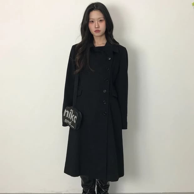 MEMORY Wool Blend Long Coat