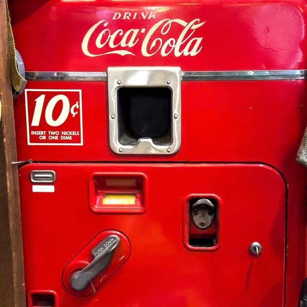 빈티지 소품 1950년 초기 코카콜라 VMC33 자판기