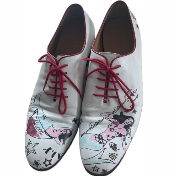 구찌 05aw 타투 핸드페인트 옥스퍼드 슈즈