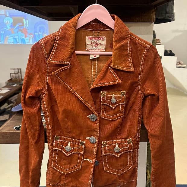 트루릴리젼 코듀로이 스티치 자켓