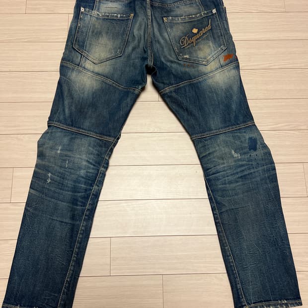 디스퀘어드2 토론토 바이커 빈티지 워싱 디스트로이드 데님 팬츠 / 46 