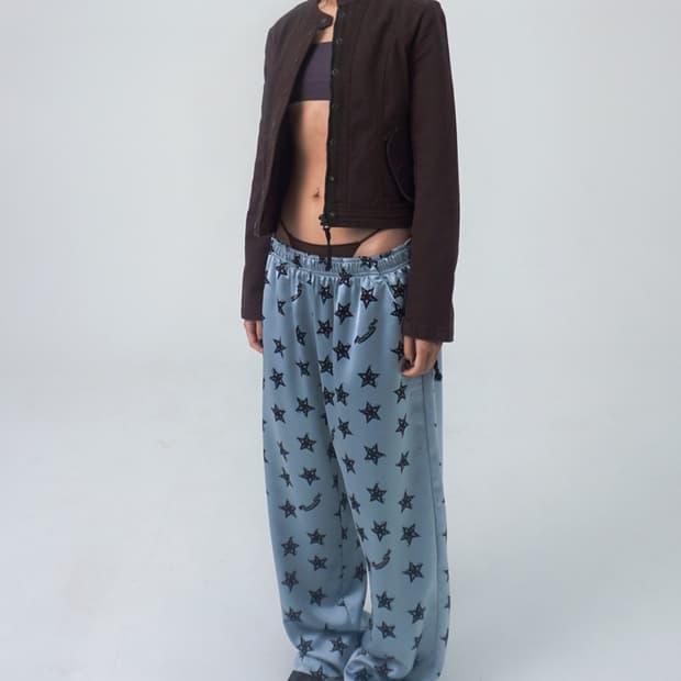 Washed biker jacket brown