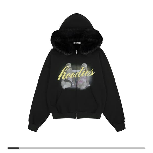 Grailz 그레일즈 트윈 퍼 후드집업 블랙(1)