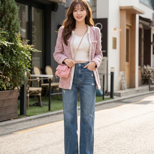 MINIMUM REFLEX 미니멈 리플렉스 프린지 트위드 자켓