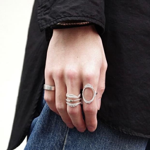 베드포드 Bed J.W. Ford 실버 925 미러 링 반지 15호