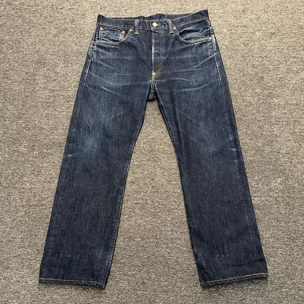 [33~34] RRL 더블알엘 R44 백버클 셀비지 데님진