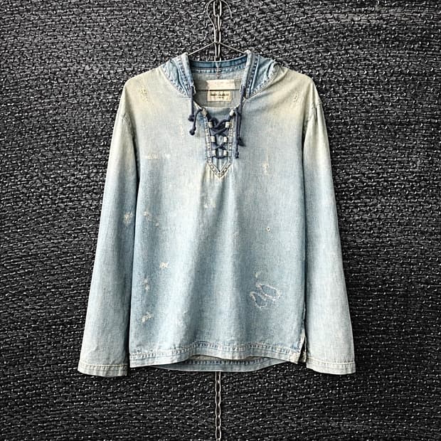 생로랑 19SS 튜닉데님 후드