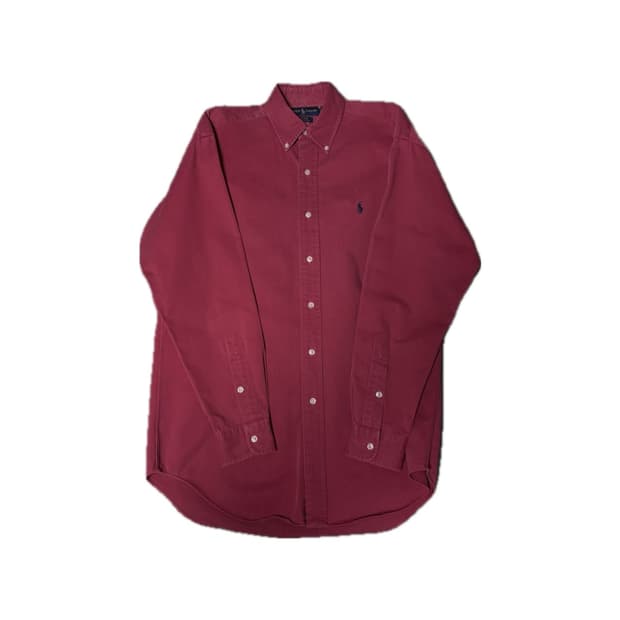 폴로 랄프로렌 레드 코튼 셔츠 