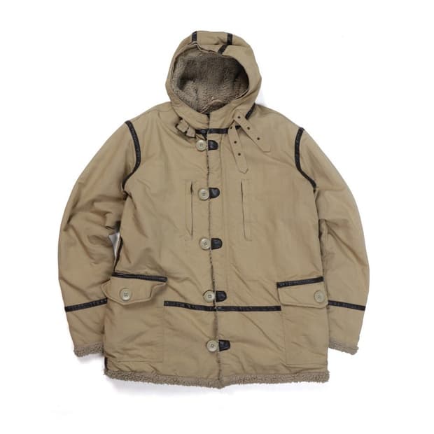 Paire Shine Military Canvas Fur Jacket