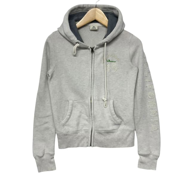 후아유 사이드레터링 로고 후드집업