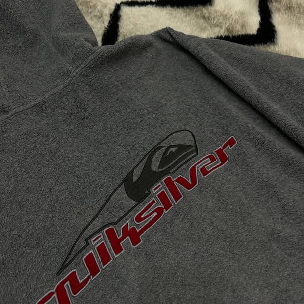 [XL]퀵실버 90s 플리스 후드집업/그레이