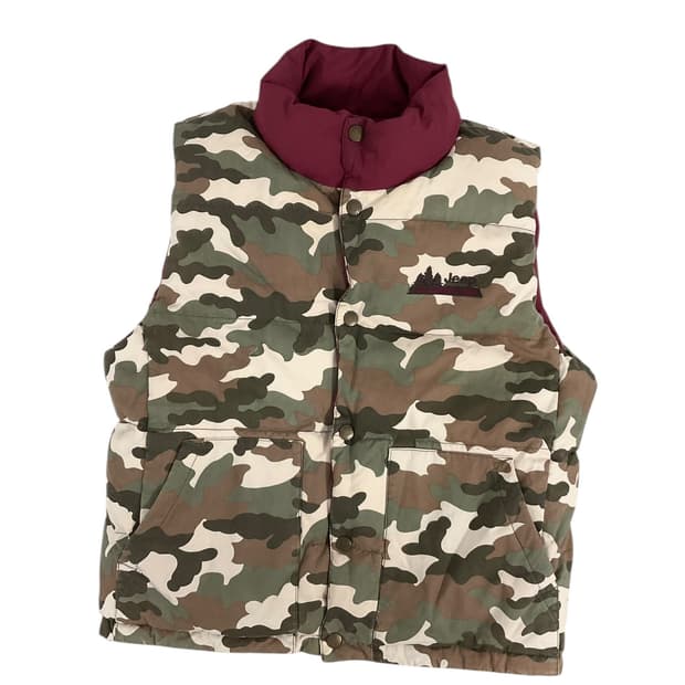 Jeep 카모 양면 패딩 조끼 (woman xl)