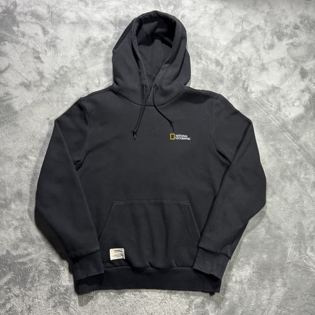 내셔널지오그래픽 검정색 후드티