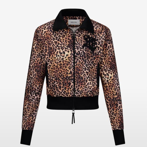 레씨토 레오파드 트랙집업 자켓