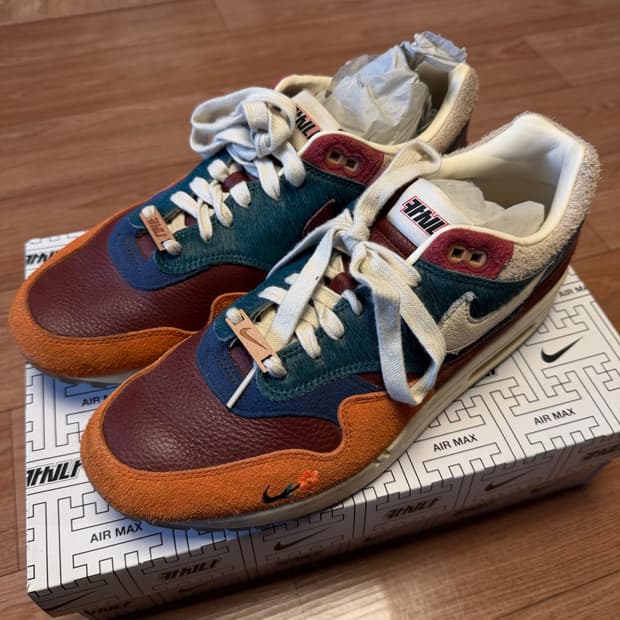 카시나 X 나이키 에어맥스 1 원앙 오렌지 295