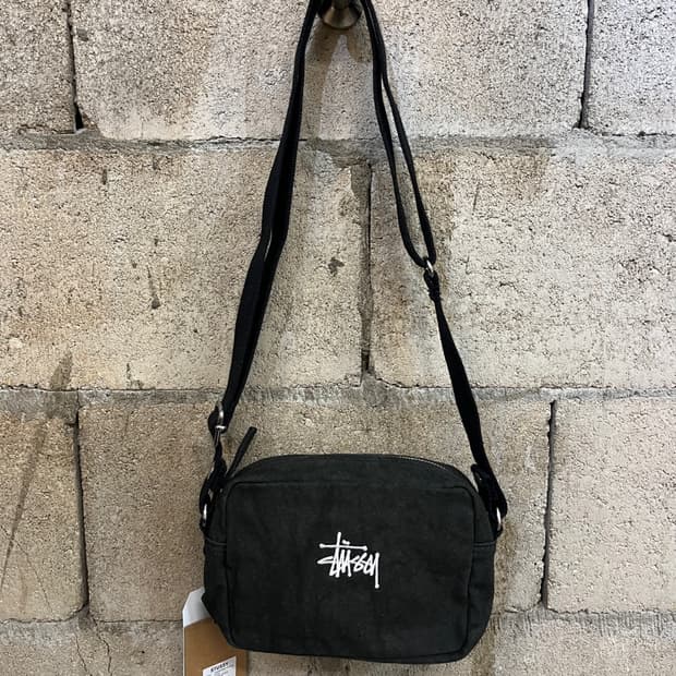 스투시 캔버스 사이드 파우치 백