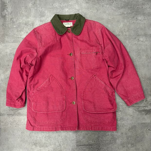 90s 엘엘빈 L.L.Bean 버건디 헌팅 자켓