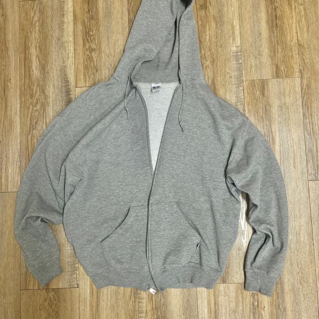 90's 러셀 애슬레틱 그레이 후드집업