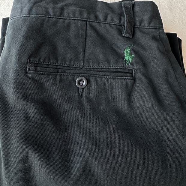 폴로 블랙 치노 팬츠 32x30