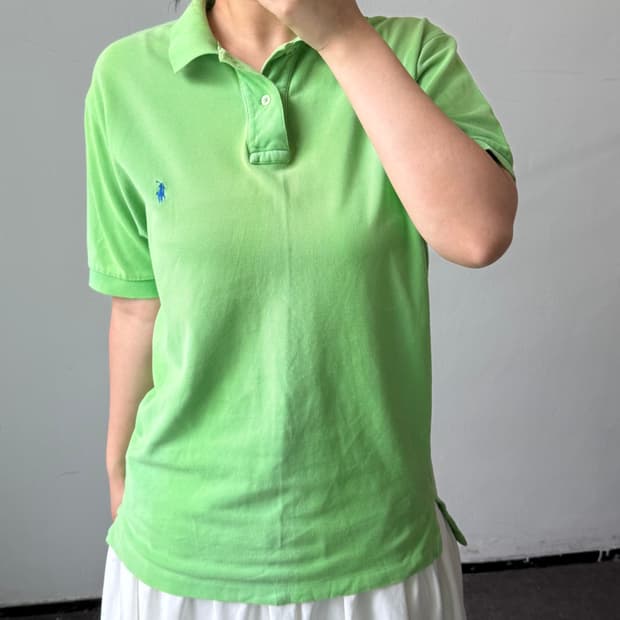 [M] 폴로 연두 카라 반팔티