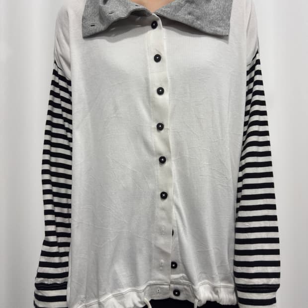 stripe point cardigan