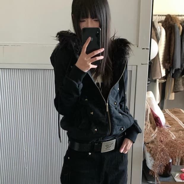 나폴레옹 퍼 후드집업 자켓 / 카시코 2000아카이브 더블펀치 샵코르