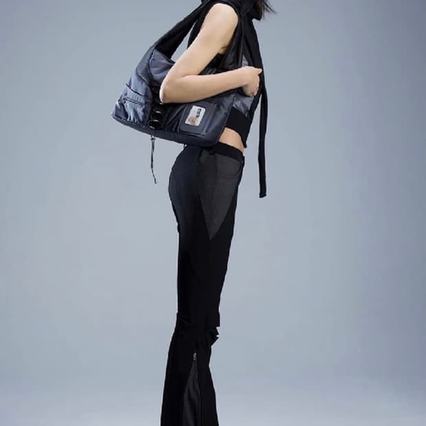 오호스 로우라이즈 니 디테일 팬츠 S