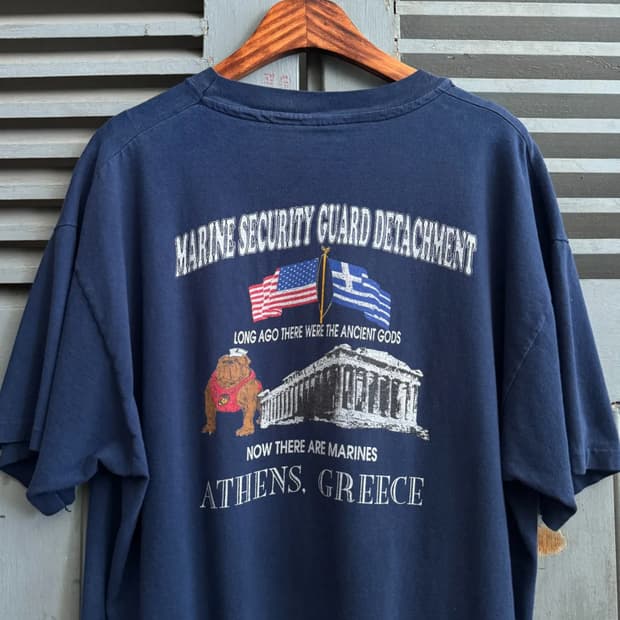 [XL]90's Hanes USMC 그리스 티셔츠