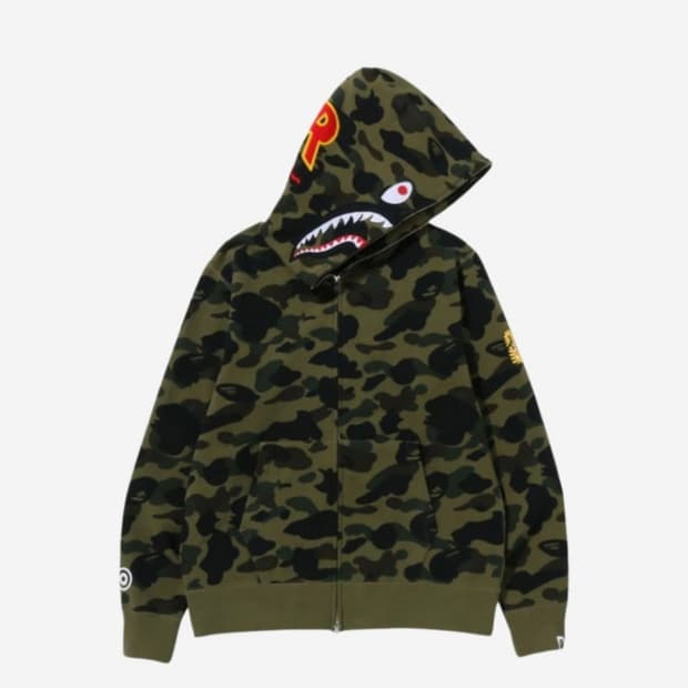 Bape 녹계 후드집업 베이프 L사이즈