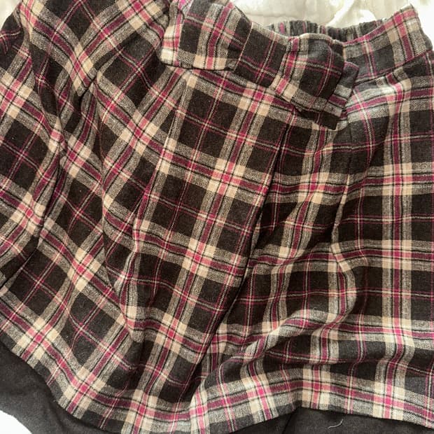 일본 빈티지 노케아 스커트 라떼갸루 브라운 리본