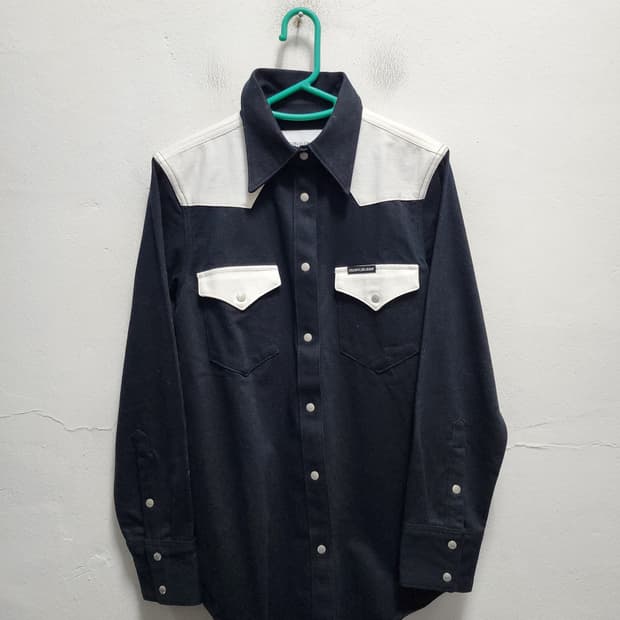 캘빈클라인 헤비코튼 웨스턴 셔츠 남방 