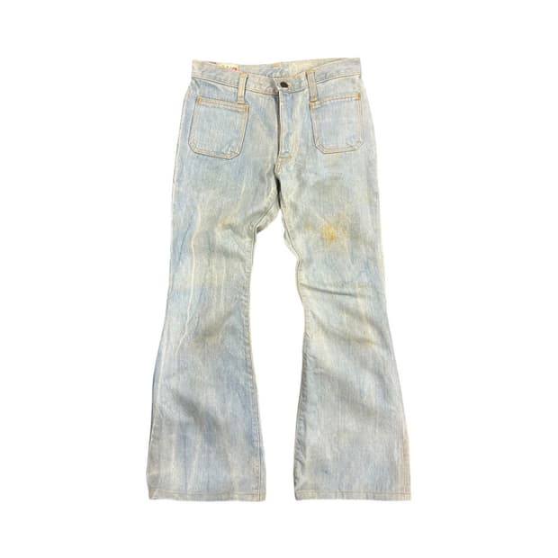 W-M) 빈티지 USA 워시드 라이트블루 부츠컷 데님팬츠 BD-052