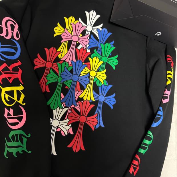 크롬하츠 멀티컬러 후드티 