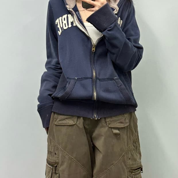 아베크롬비 y2k 와투케 네이비 후드집업