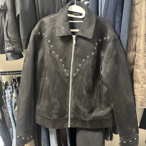 자라 웨스턴 아일릿 스웨이드 자켓 M