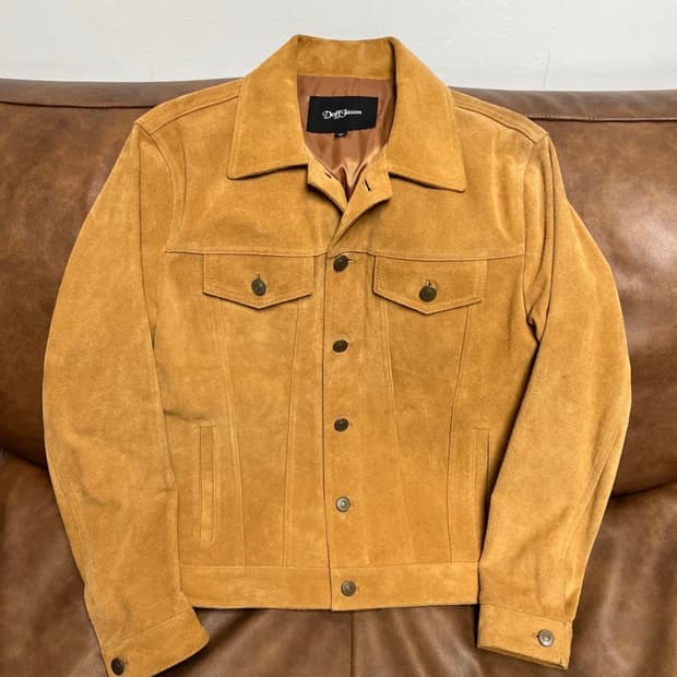 도프제이슨 스웨이드 카멜 자켓