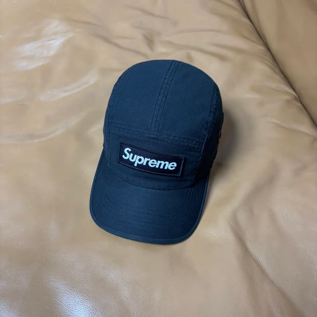 슈프림 캠프캡 모자 박스로고 22fw 밀리터리 블랙