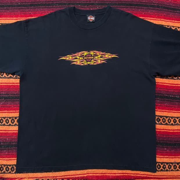 미국빈티지 할리데이비슨 플레임 반팔티