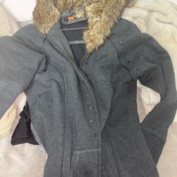 빈티지 보아털 후드집업