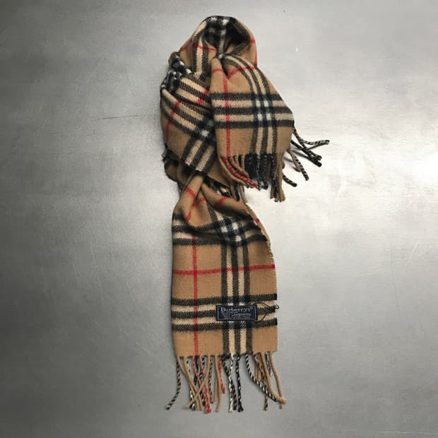 버버리 정품 램스울 머플러 베이지