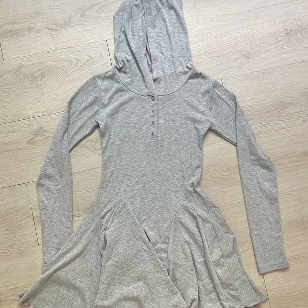 후드 미니 원피스