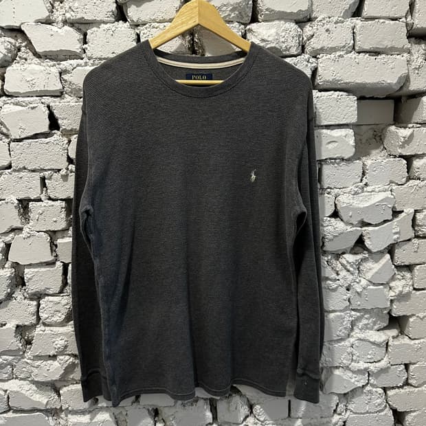 폴로 랄프로렌 차콜 와플 롱슬리브 L