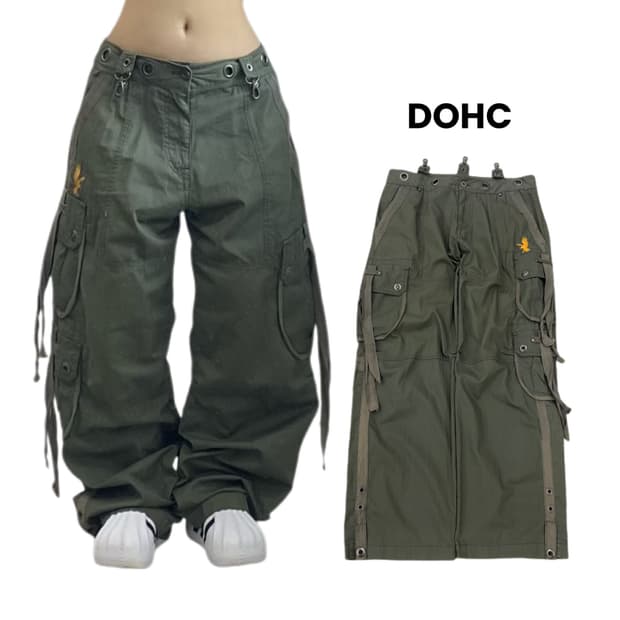 DOHC Y2K 멀티포켓 탄창 와이드 빈티지 카고팬츠